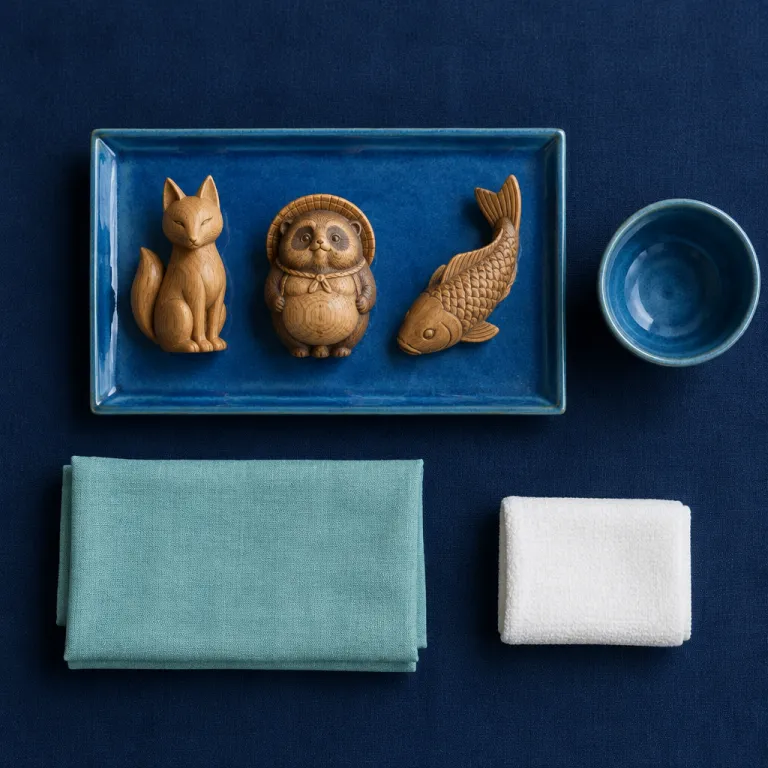 How japanese wood sculpture figures enrich an Osaka hotel stay